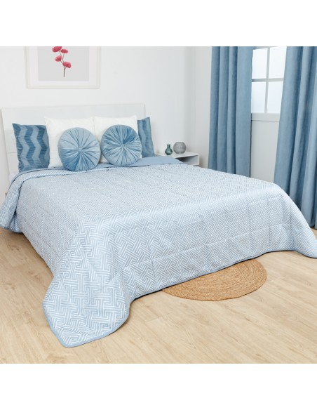 Colcha jacquard chenilla Elvira azul índigo - 120gr