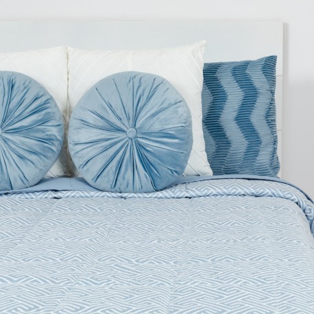 Colcha jacquard chenilla Elvira azul índigo - 120gr
