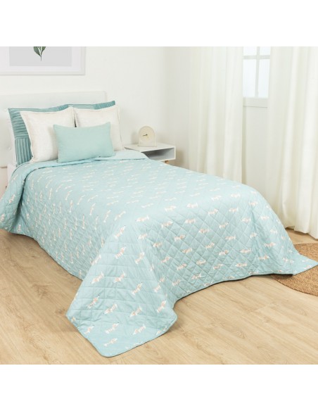 Colcha bouti Ponder verde azulado
