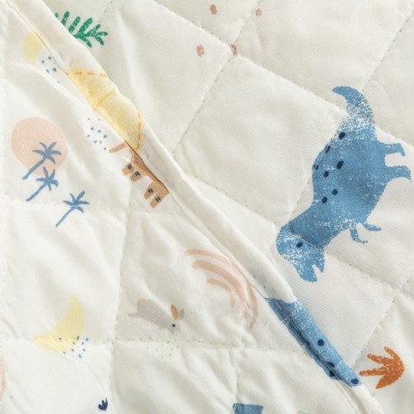 Colcha bouti Dinosaurus azul indigo
