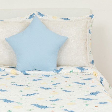 Colcha bouti Dinosaurus azul indigo