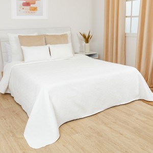 Colcha duplo tecido jacquard Capri branco