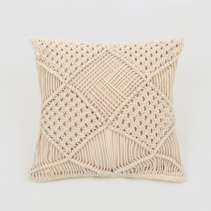 Almofada algodão Macrame Minoto natural 45x45