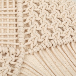Almofada algodão Macrame Minoto natural 45x45 2