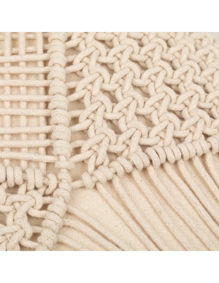 Almofada algodão Macrame Minoto natural 45x45
