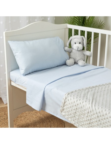 jogo de lençóis algodão lisos cama bebé bebe
