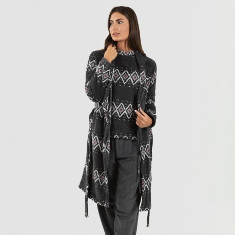 Roupão coral Andros cinza