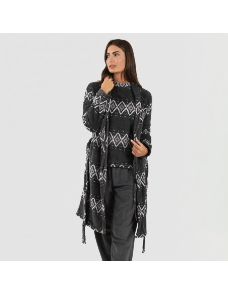 Roupão coral Andros cinza