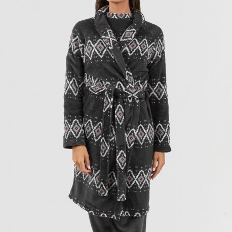 Roupão coral Andros cinza