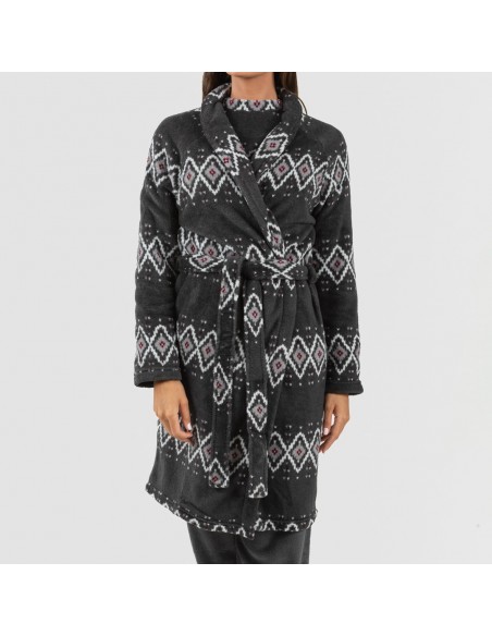 Roupão coral Andros cinza