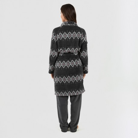 Roupão coral Andros cinza