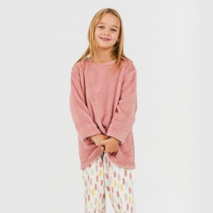 Pijama coral criança Manchitas malva rosa