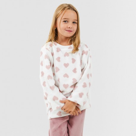 Pijama coral criança Praga malva rosa pijama-infantil