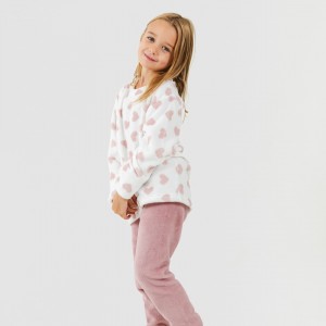 Pijama coral criança Praga malva rosa 2