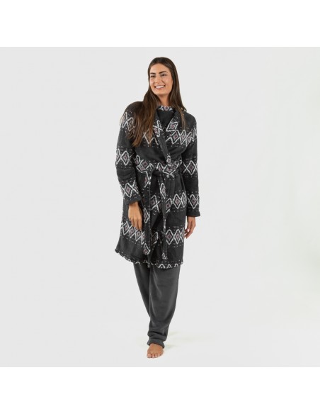 Roupão coral Andros cinza