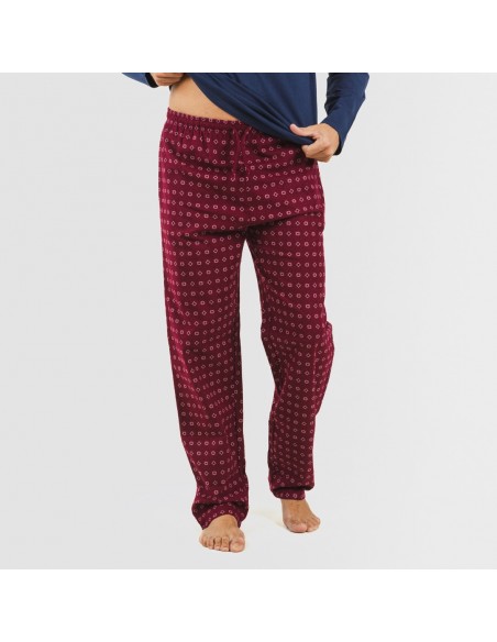 Pijama homem flanela Loui azul marinho Pijama homem flanela Loui azul marinho