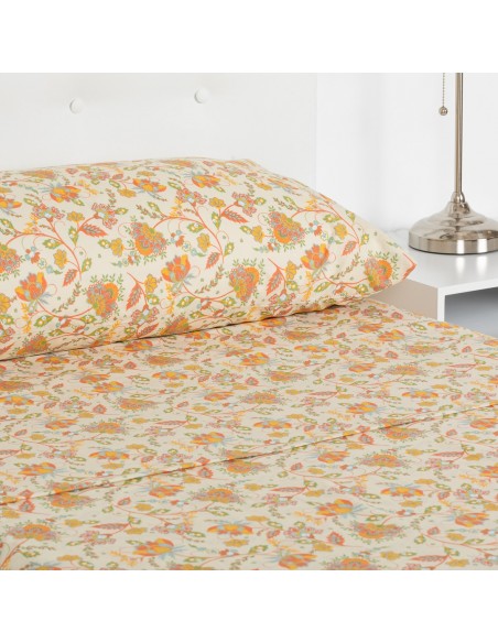 Jogo de lençóis algodão Sentimiento cor telha Jogo de lençóis algodão Sentimiento cor telha