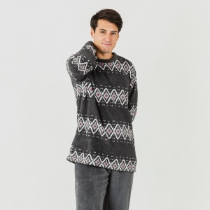 Pijama coral homem Andros cinza