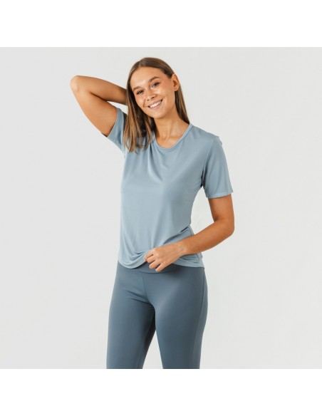 Conjunto desportivo de legging mulher azul claro/escuro Conjunto desportivo de legging mulher azul claro/escuro