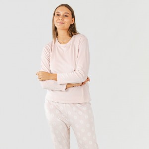 Pijama veludo Garbo rosa palo