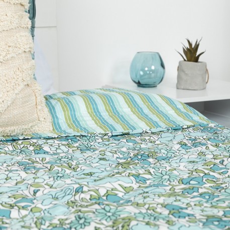 Colcha bouti Taylor azul indigo