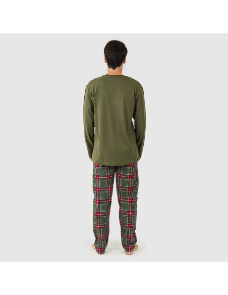 Pijama homem flanela Cuadro Milton verde