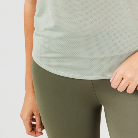 Conjunto desportivo de legging mulher verde folha/caça