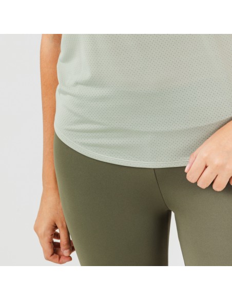 Conjunto desportivo de legging mulher verde folha/caça