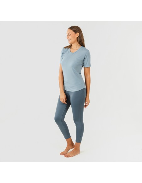 Conjunto desportivo de legging mulher azul claro/escuro Conjunto desportivo de legging mulher azul claro/escuro