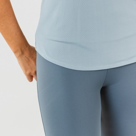 Conjunto desportivo de legging mulher azul claro/escuro