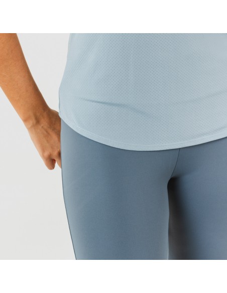 Conjunto desportivo de legging mulher azul claro/escuro Conjunto desportivo de legging mulher azul claro/escuro