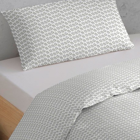 Capa de edredão algodão percal Diana verde tiffany