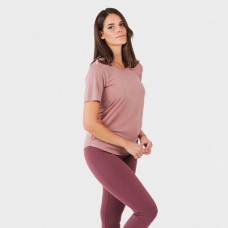 Conjunto desportivo de legging mulher malva - beringela