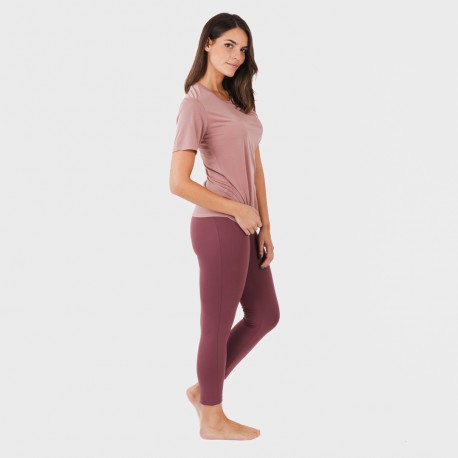 Conjunto desportivo de legging mulher malva - beringela