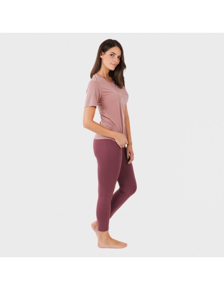 Conjunto desportivo de legging mulher malva - beringela