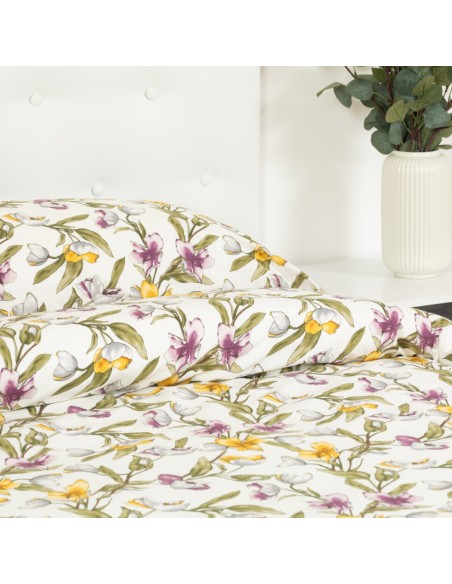 Capa de edredão algodão percal Magnolio natural Capa de edredão algodão percal Magnolio natural