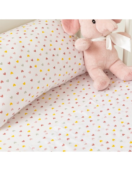 Jogo de lençóis algodão Julie malva rosa cama bebé jogos-de-lencois-para-bebe