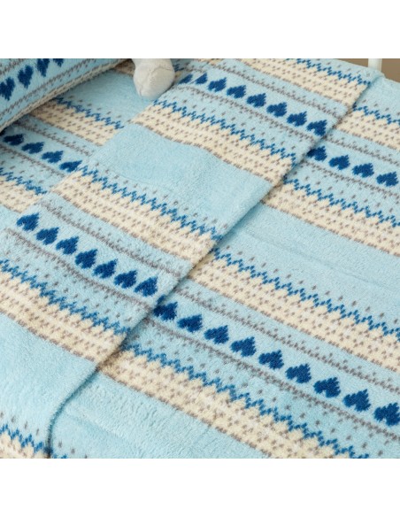Jogo de lençóis veludo May azul celeste cama bebé jogos-de-lencois-para-bebe