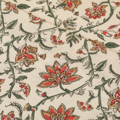 Jogo de lençóis algodão Isabel cor telha