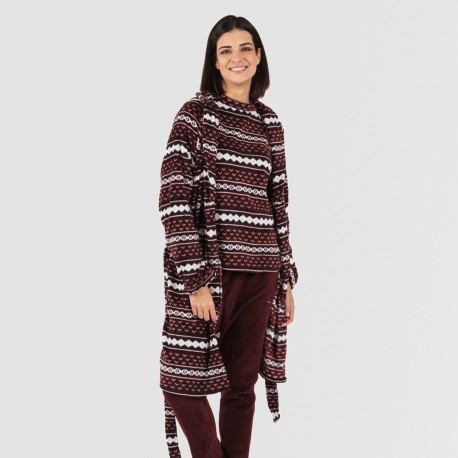 Roupão coral Cronos bordeaux