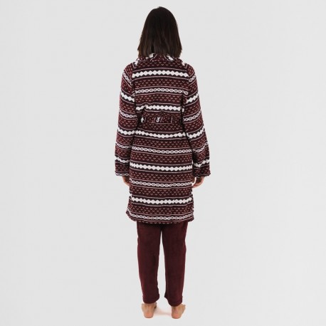 Roupão coral Cronos bordeaux