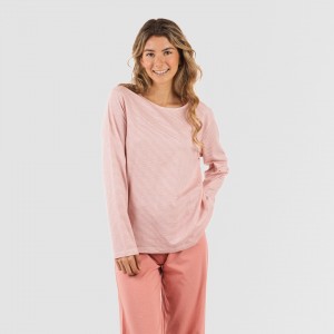 Pijama algodão Raya Aliena marsala