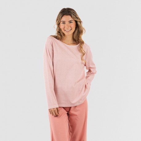 Pijama algodão Raya Aliena marsala pijamas-mulher