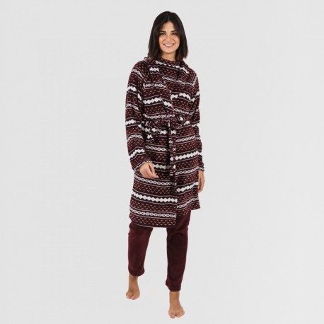 Roupão coral Cronos bordeaux