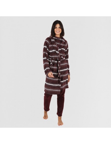 Roupão coral Cronos bordeaux