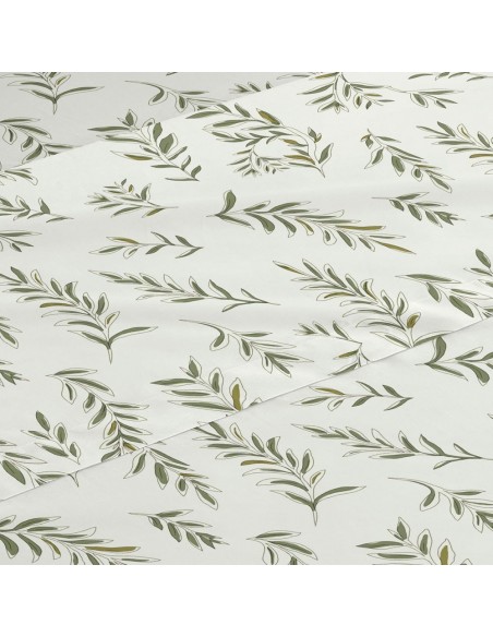 Jogo de lençóis algodão Caliope verde Jogo de lençóis algodão Caliope verde