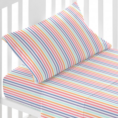 Jogo de lençóis algodão Raya Praga cama bebé