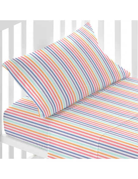 Jogo de lençóis algodão Raya Praga cama bebé Jogo de lençóis algodão Raya Praga cama bebé