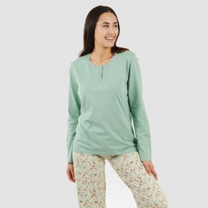 Pijama algodão Pamela verde 2