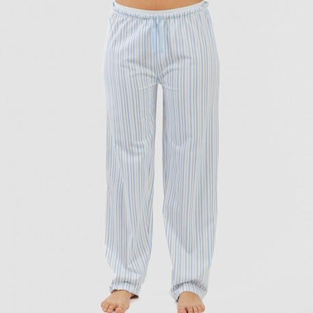 Pijama algodão Bennet azul celeste